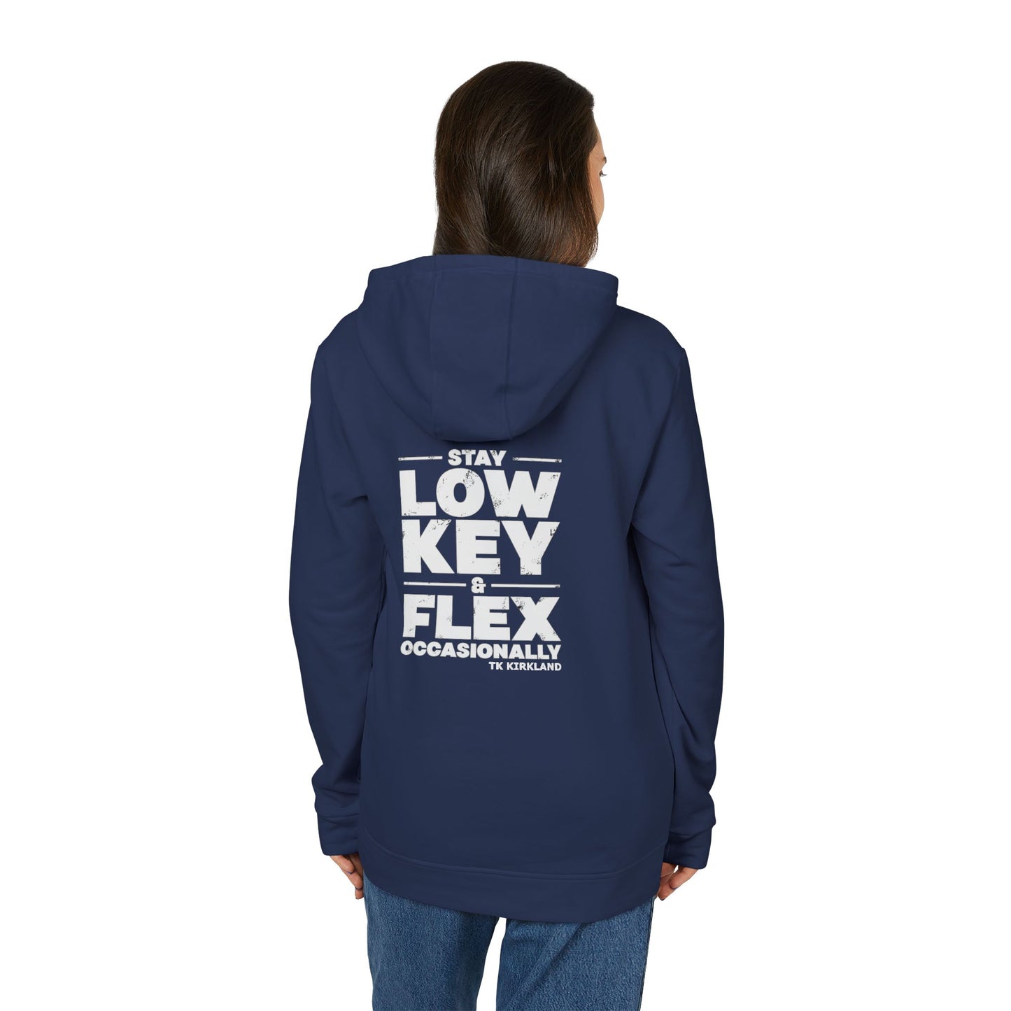 adidas® Unisex Fleece Hoodie - Stay Low Key & Flex Occassionally