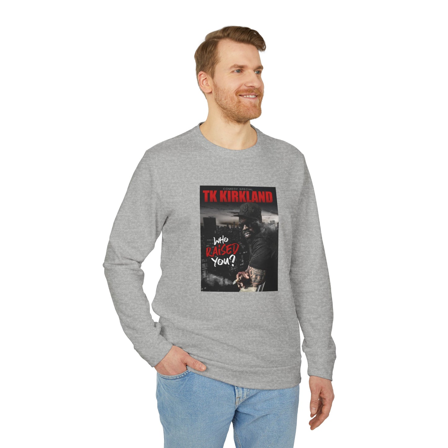 adidas® Unisex Fleece Crewneck Sweatshirt - Who Raised You?
