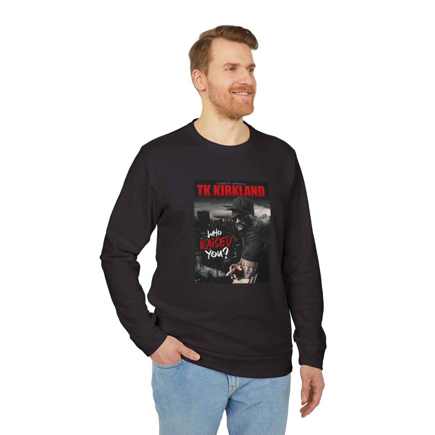adidas® Unisex Fleece Crewneck Sweatshirt - Who Raised You?