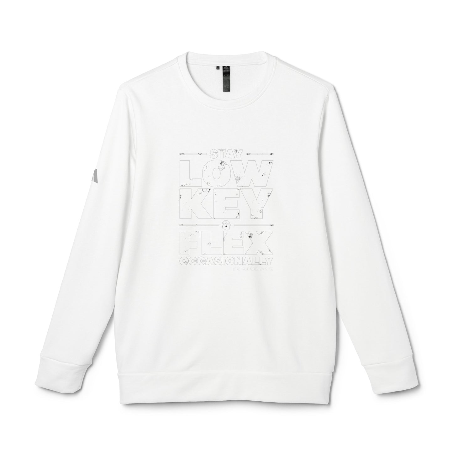adidas® Unisex Fleece Crewneck Sweatshirt - Stay Low Key and Flex Occassionally
