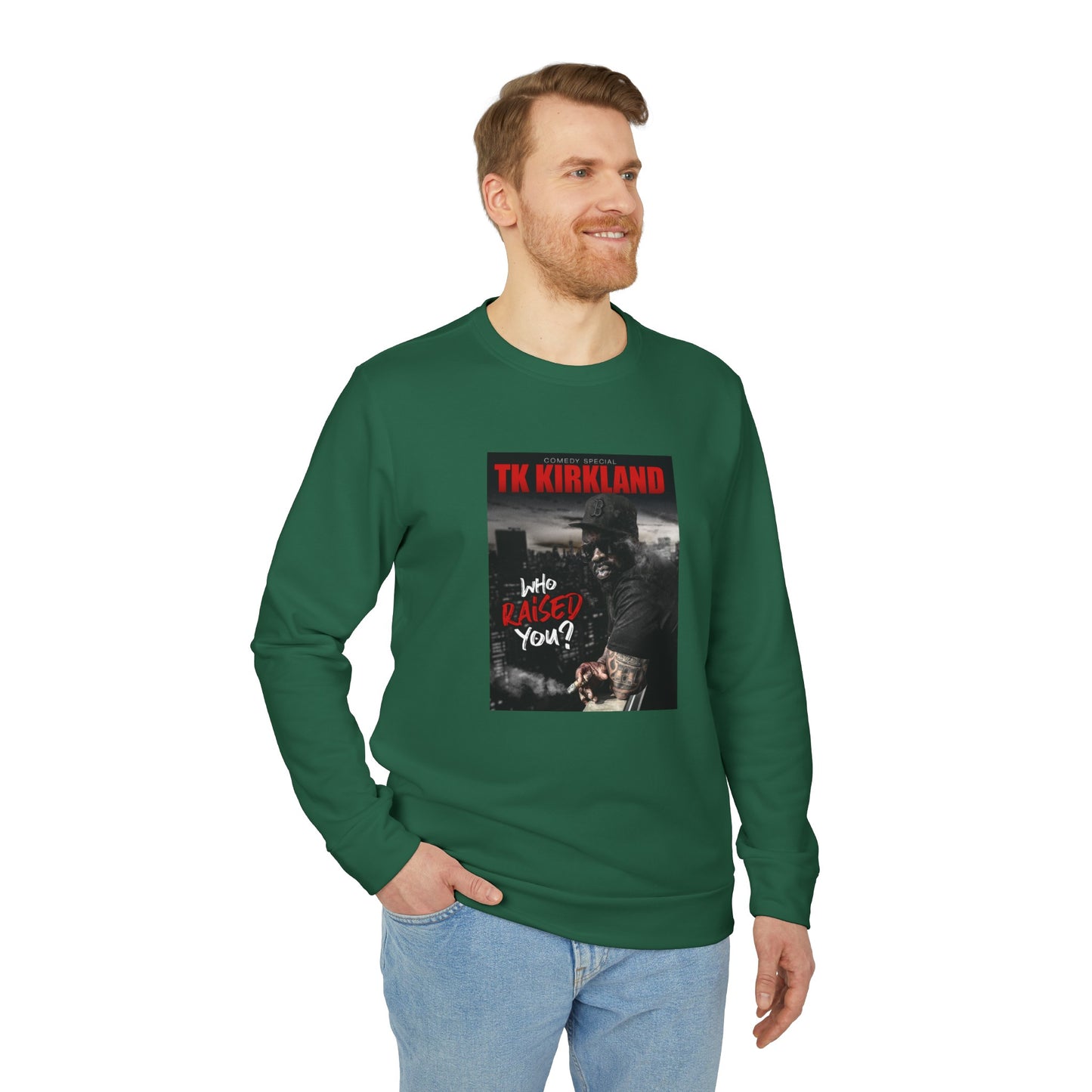 adidas® Unisex Fleece Crewneck Sweatshirt - Who Raised You?