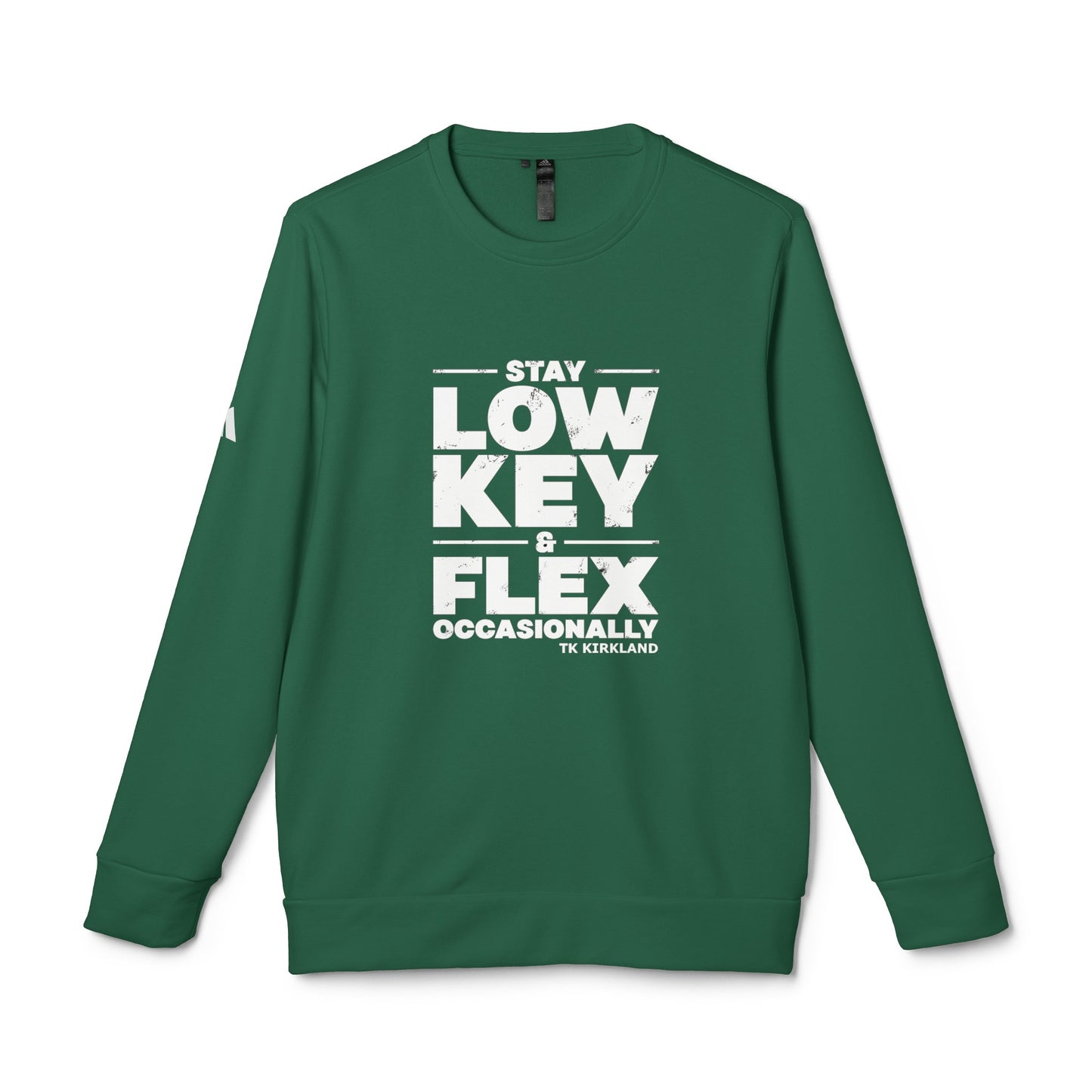 adidas® Unisex Fleece Crewneck Sweatshirt - Stay Low Key and Flex Occassionally