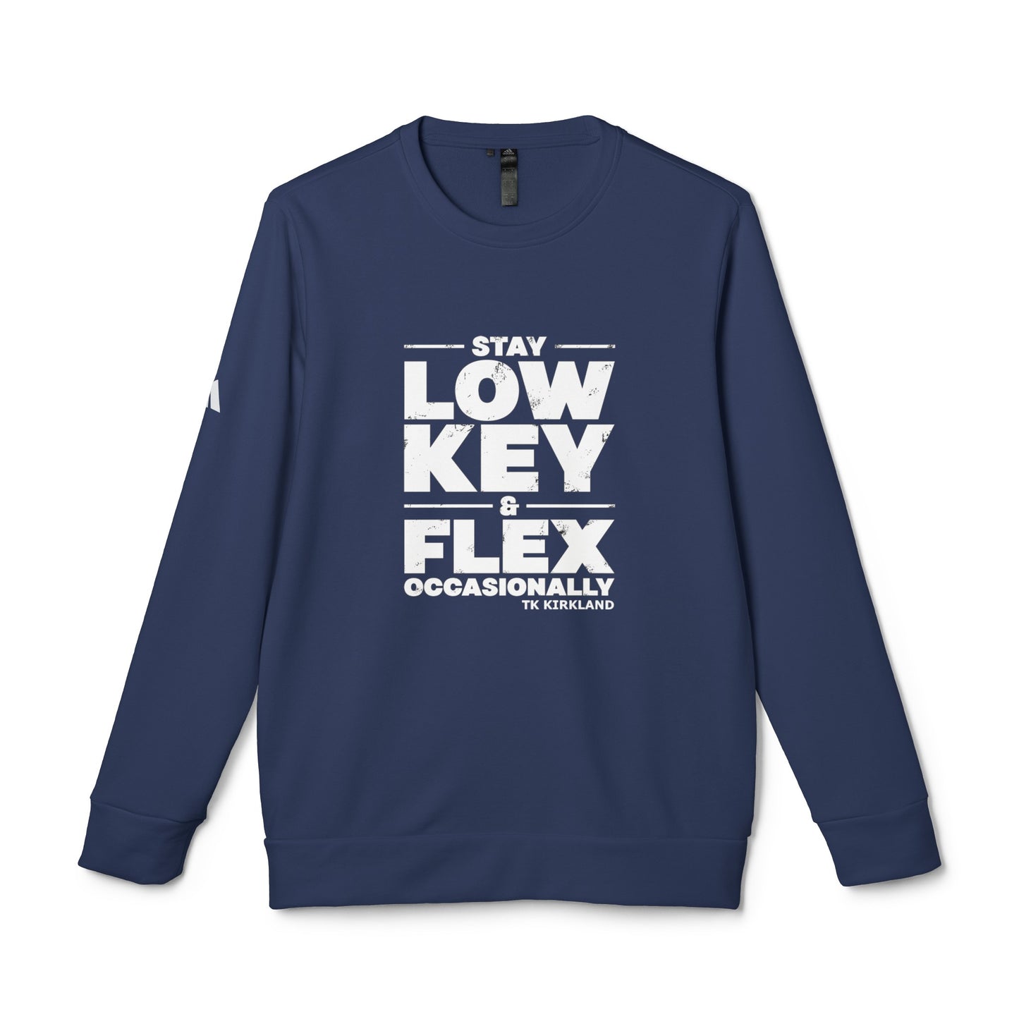 adidas® Unisex Fleece Crewneck Sweatshirt - Stay Low Key and Flex Occassionally