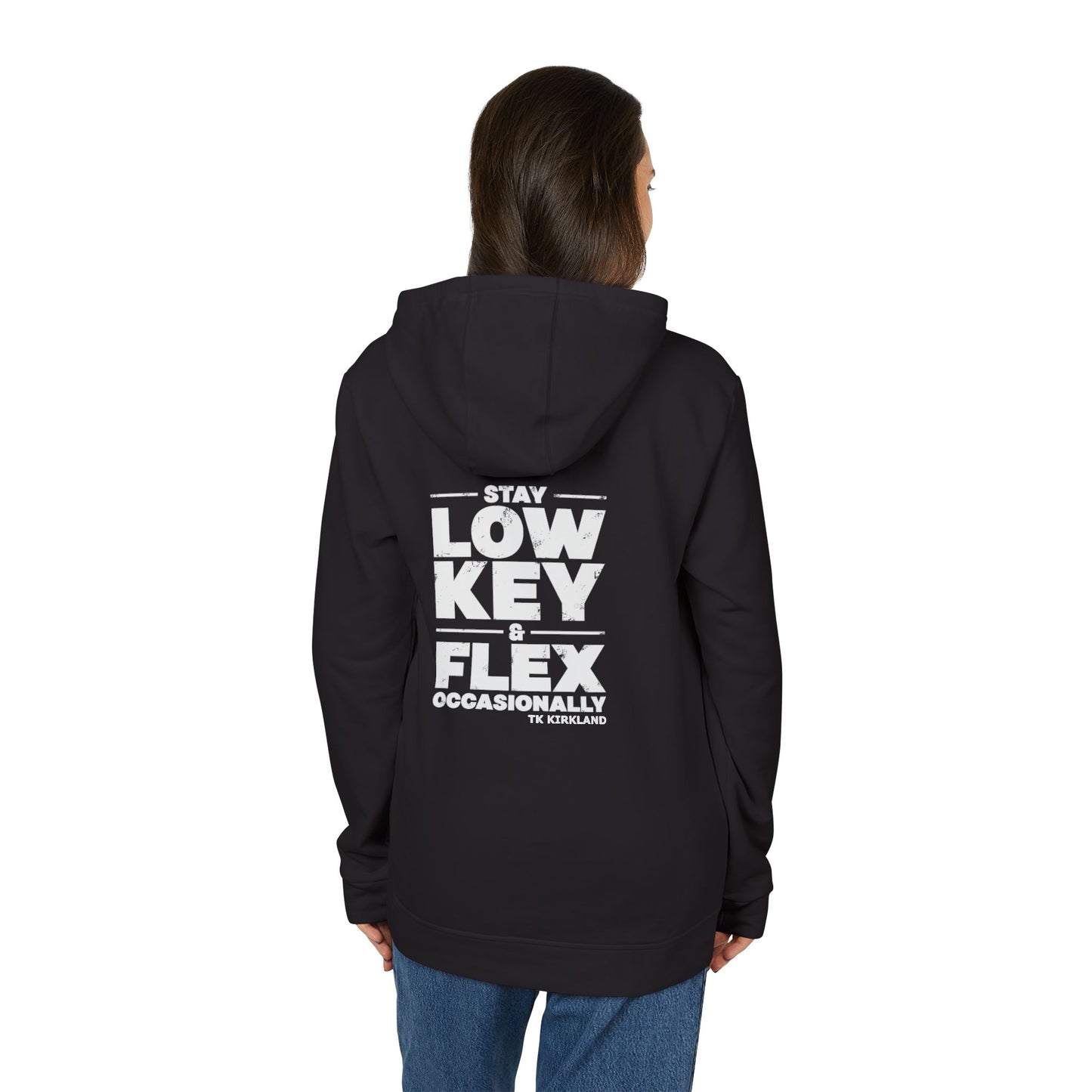 adidas® Unisex Fleece Hoodie - Stay Low Key & Flex Occassionally
