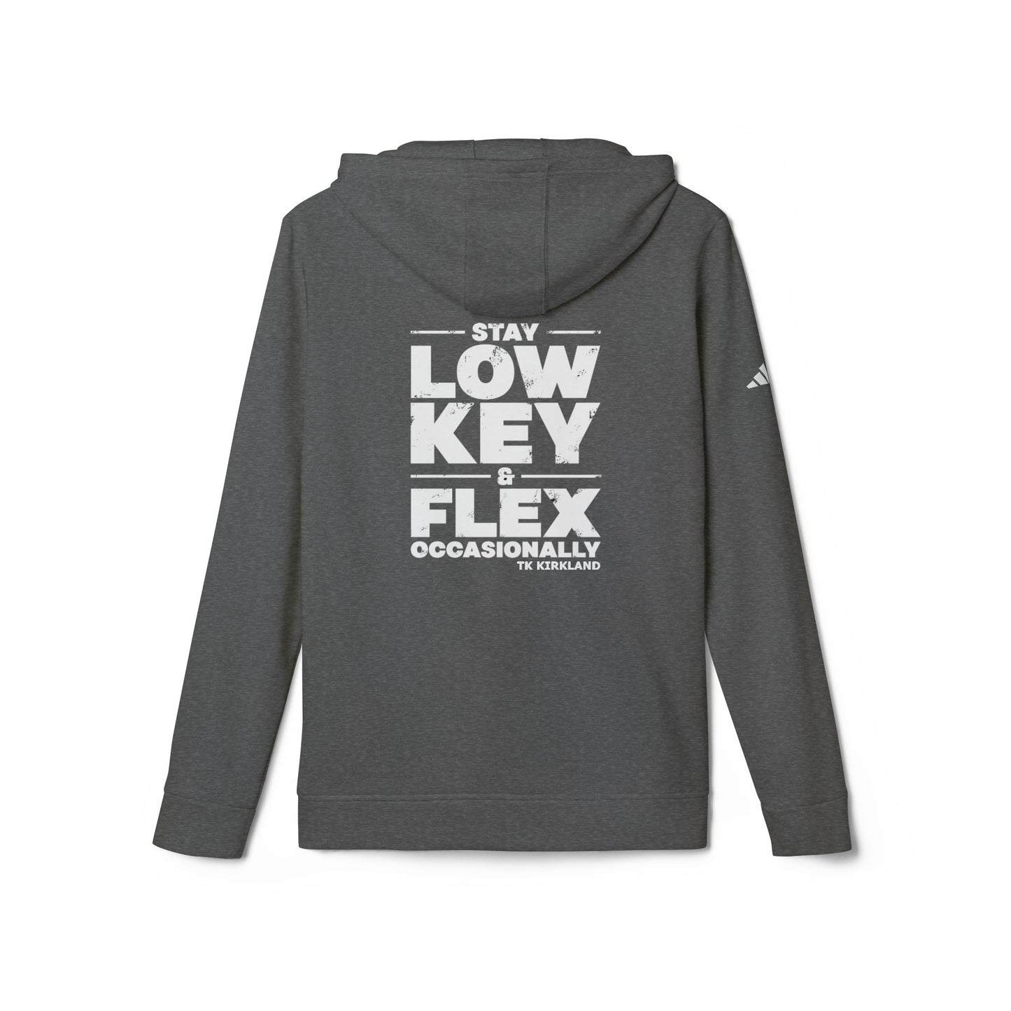 adidas® Unisex Fleece Hoodie - Stay Low Key & Flex Occassionally