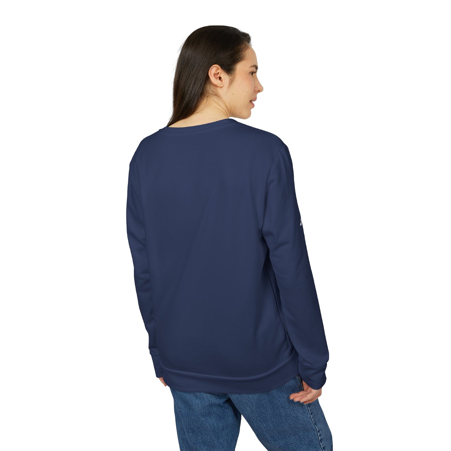 adidas® Unisex Fleece Crewneck Sweatshirt - Stay Low Key and Flex Occassionally
