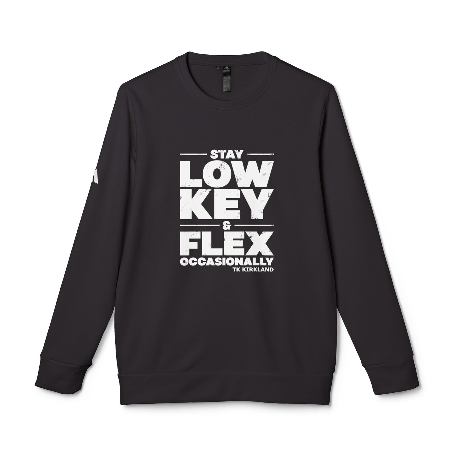 adidas® Unisex Fleece Crewneck Sweatshirt - Stay Low Key and Flex Occassionally