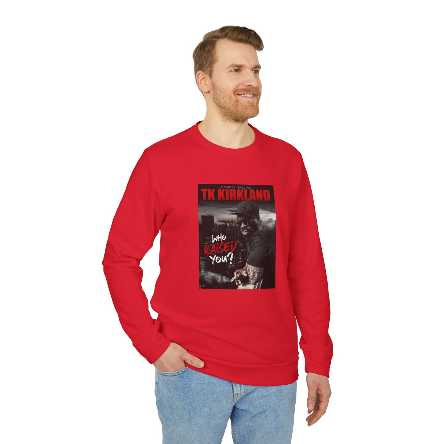 adidas® Unisex Fleece Crewneck Sweatshirt - Who Raised You?