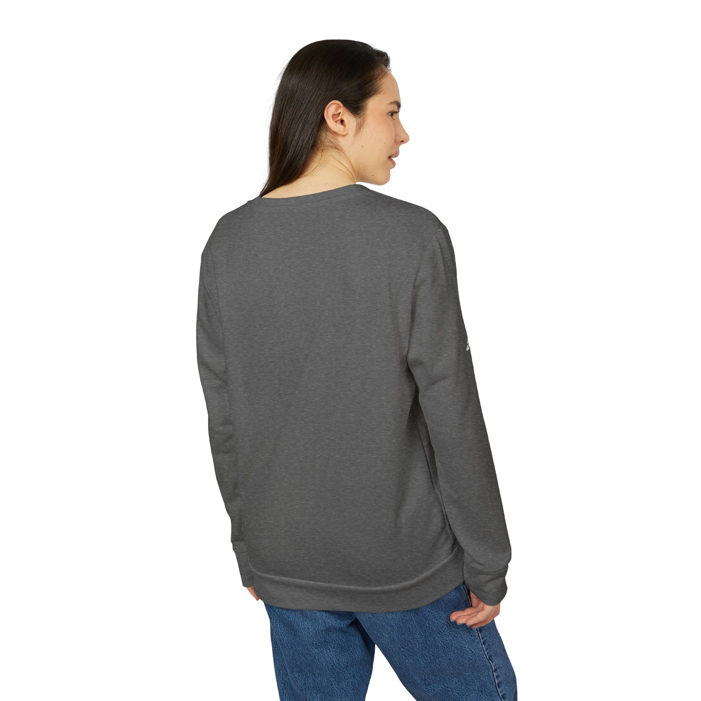 adidas® Unisex Fleece Crewneck Sweatshirt - Stay Low Key and Flex Occassionally