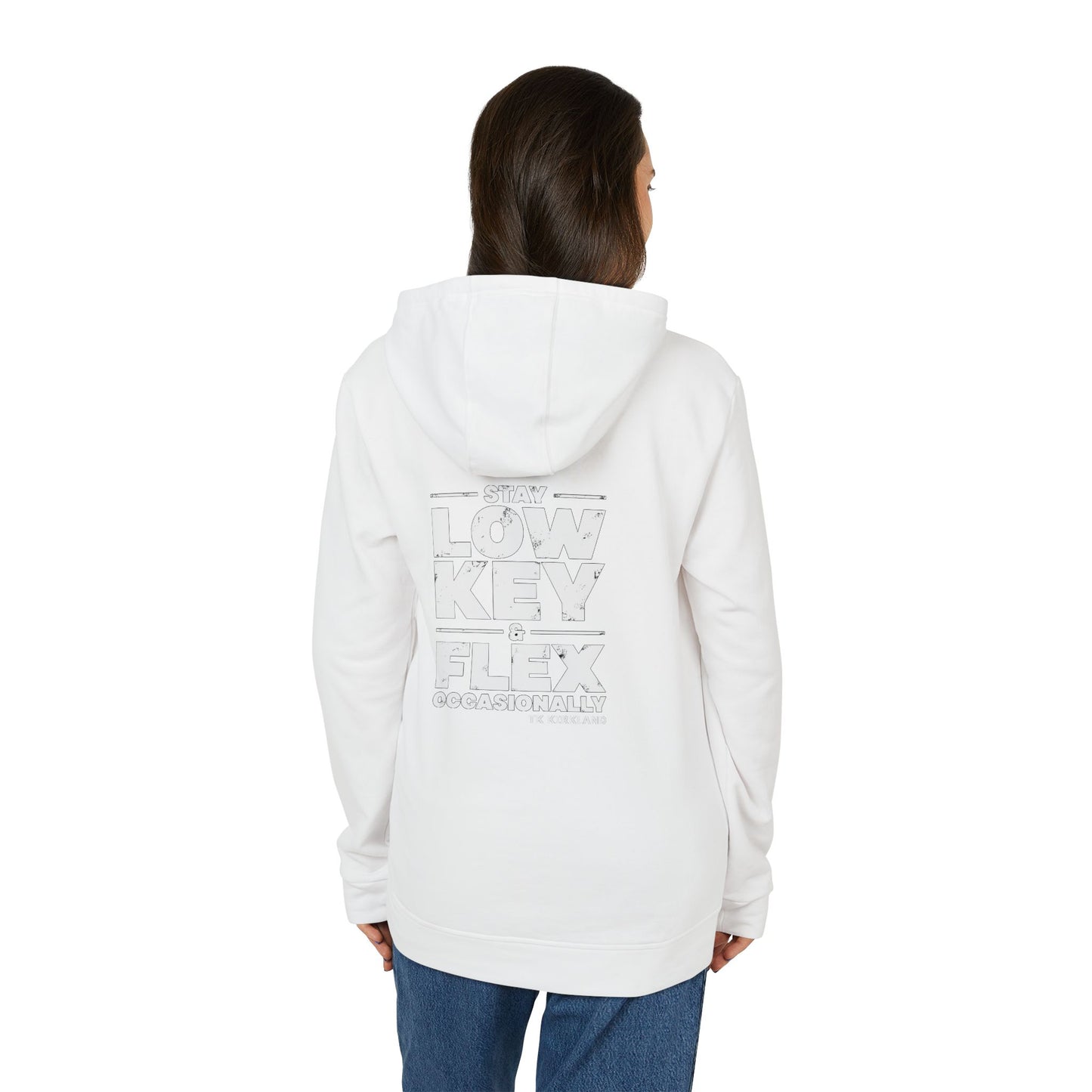 adidas® Unisex Fleece Hoodie - Stay Low Key & Flex Occassionally