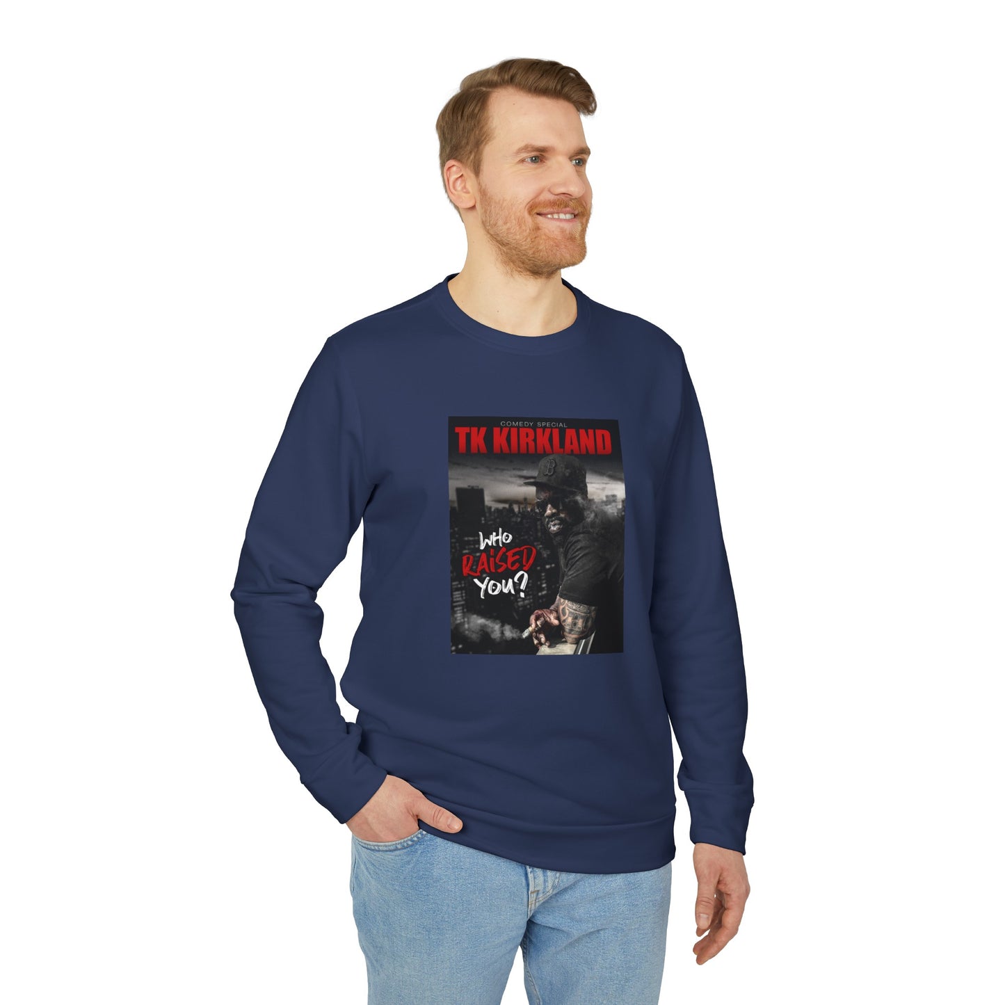 adidas® Unisex Fleece Crewneck Sweatshirt - Who Raised You?