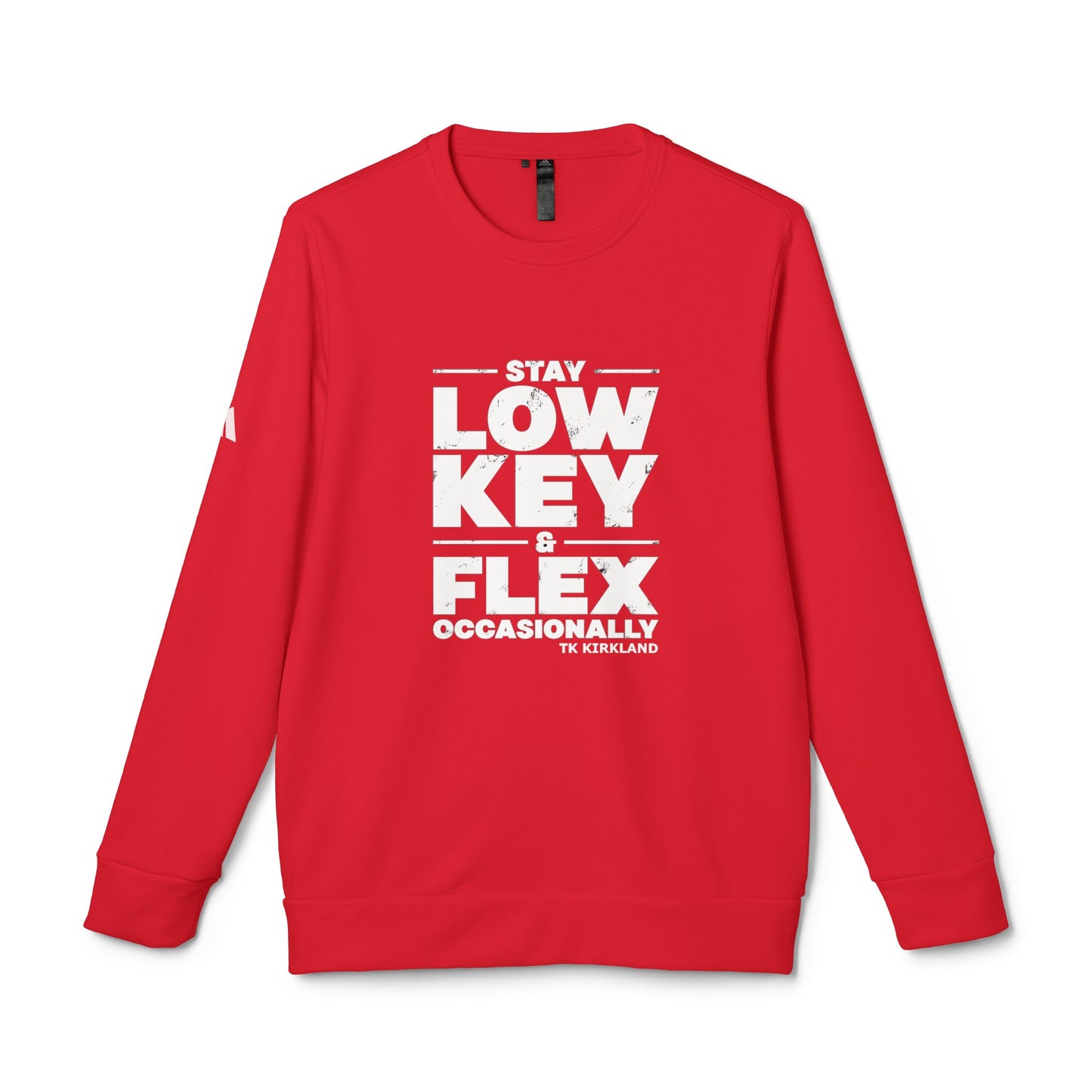 adidas® Unisex Fleece Crewneck Sweatshirt - Stay Low Key and Flex Occassionally