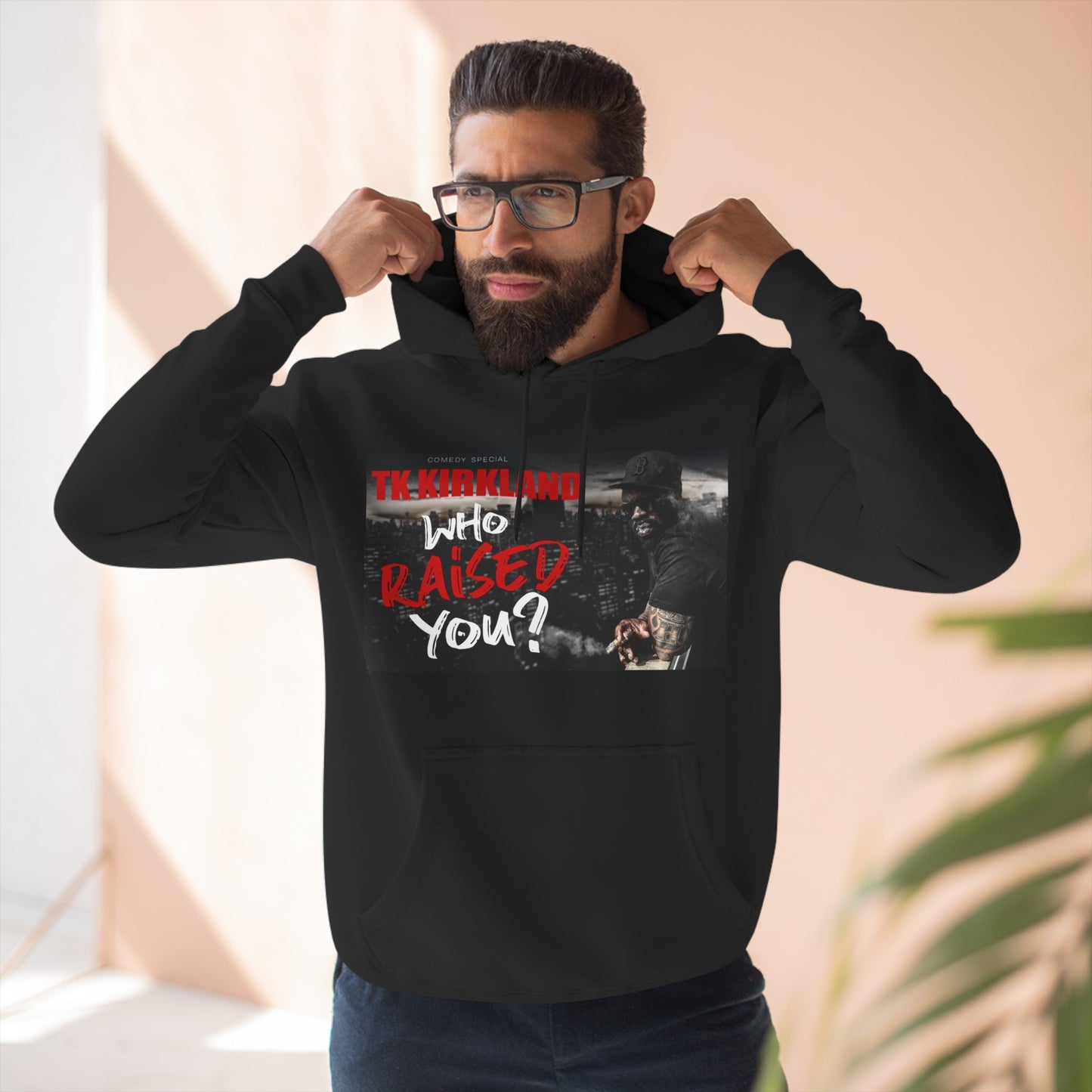 Who Raised You? Three-Panel Fleece Hoodie