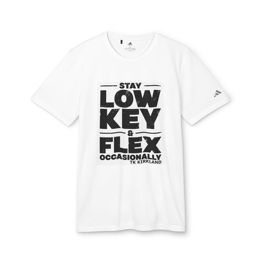 adidas® Unisex Sport T-shirt - Stay Low Key and Flex Occassionally