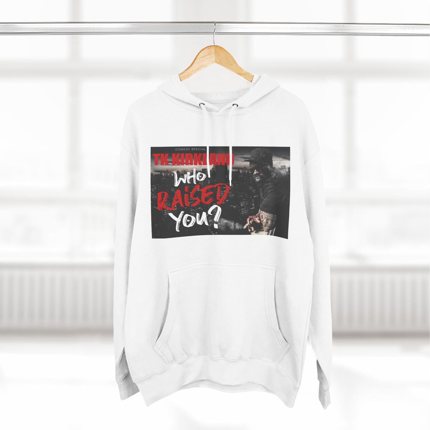 Who Raised You? Three-Panel Fleece Hoodie