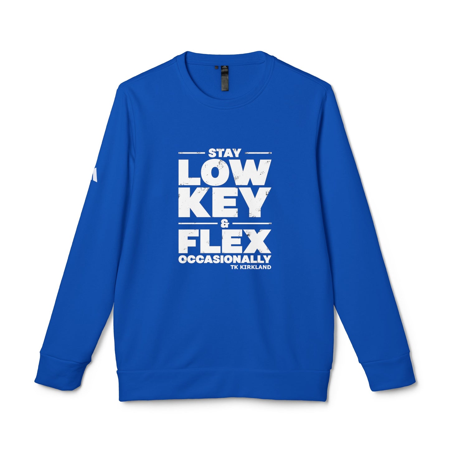 adidas® Unisex Fleece Crewneck Sweatshirt - Stay Low Key and Flex Occassionally