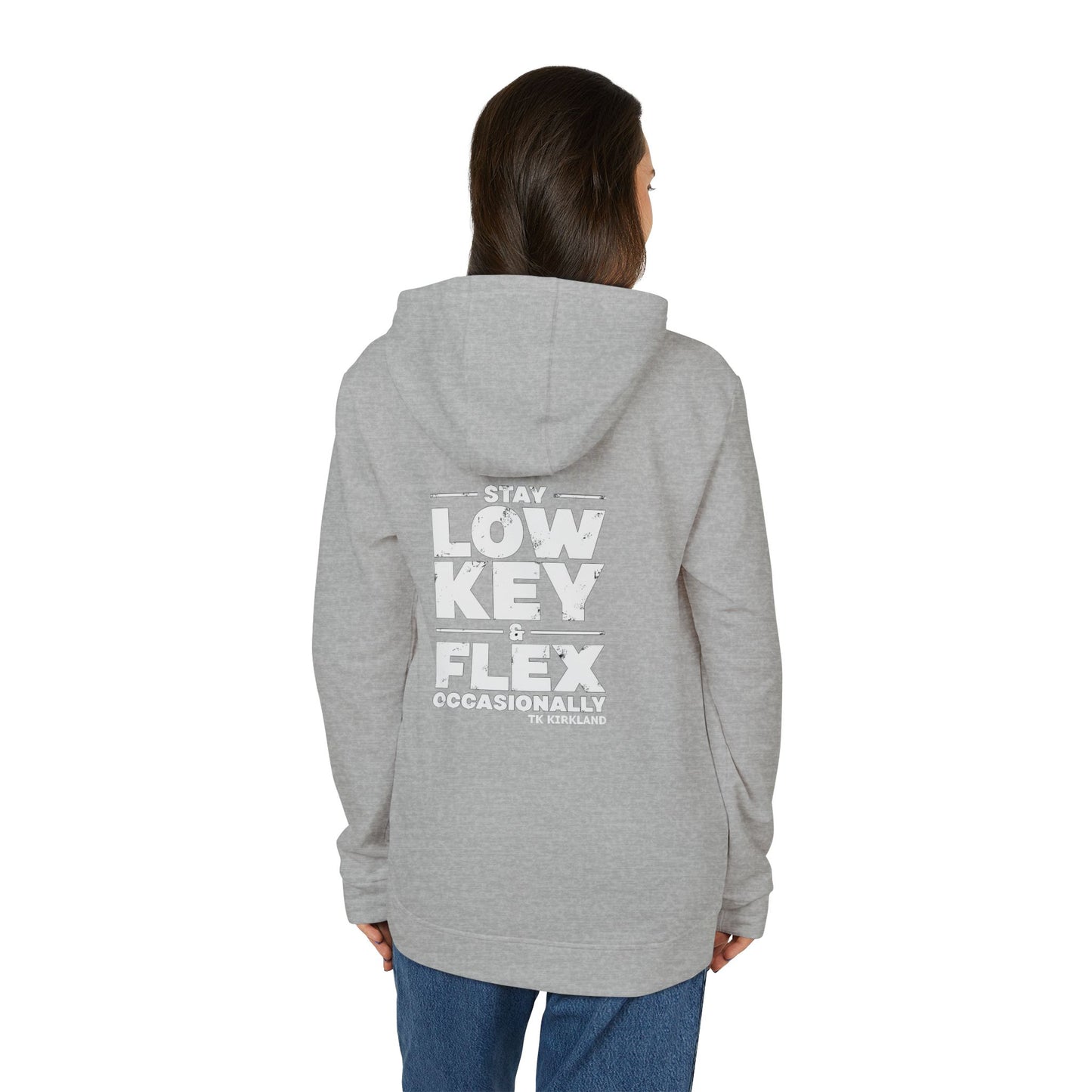 adidas® Unisex Fleece Hoodie - Stay Low Key & Flex Occassionally