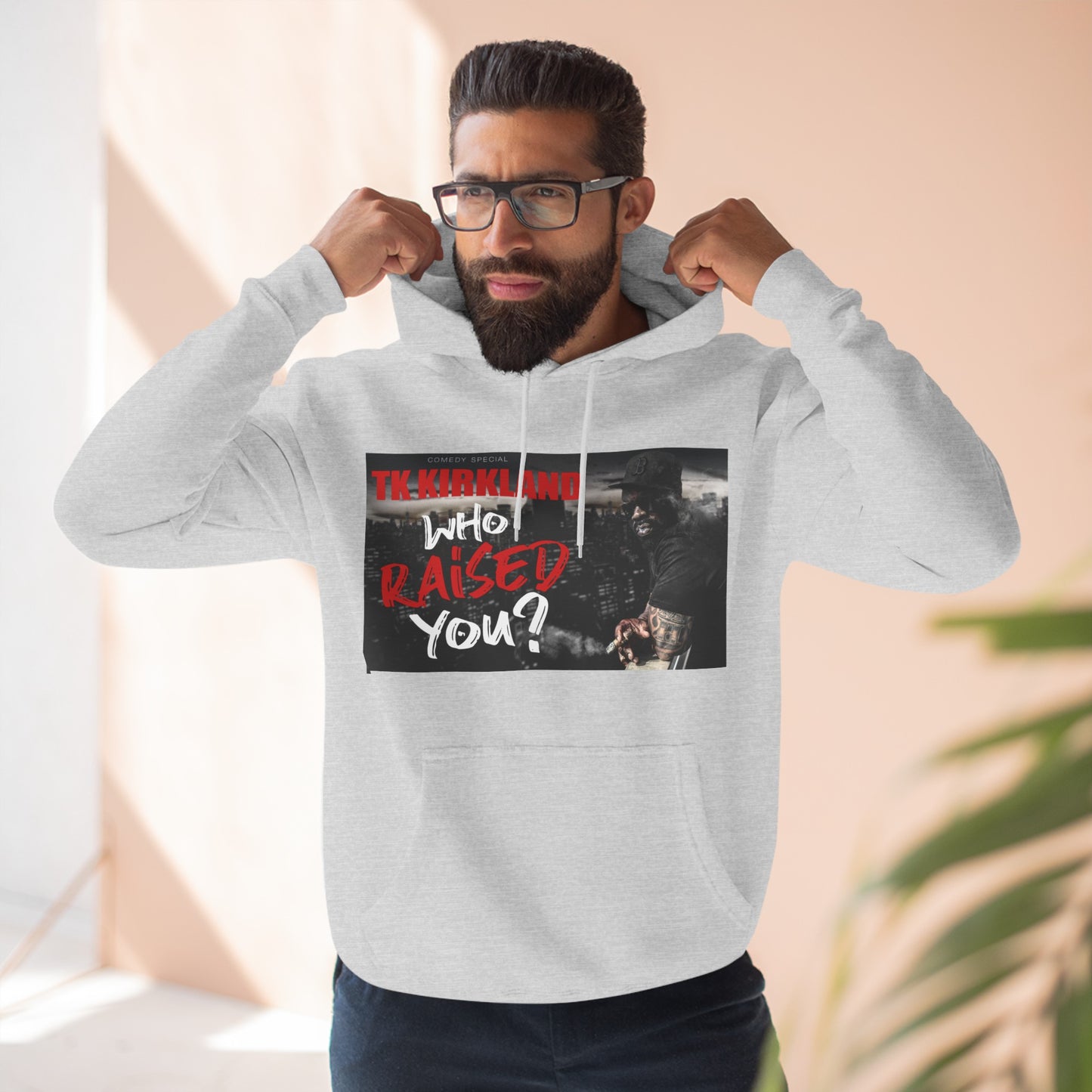 Who Raised You? Three-Panel Fleece Hoodie