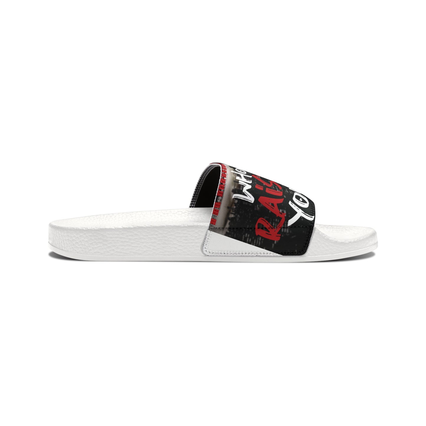 Who Raised You? Men's PU Slide Sandals