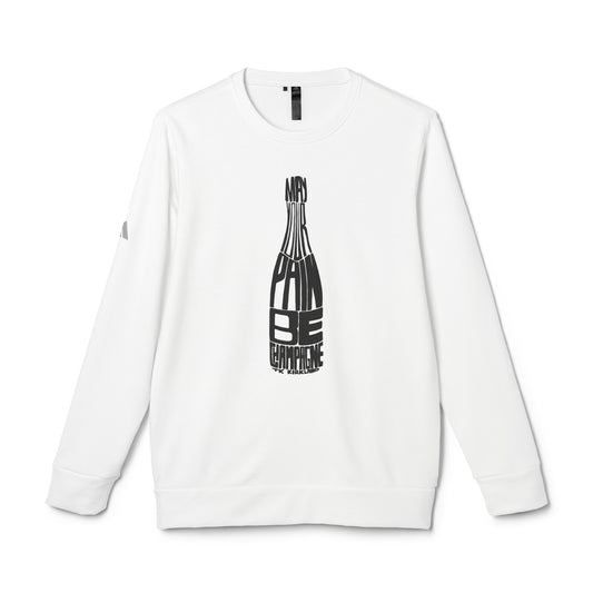 adidas® Unisex Fleece Crewneck Sweatshirt - May Your Pain  Be Champagne