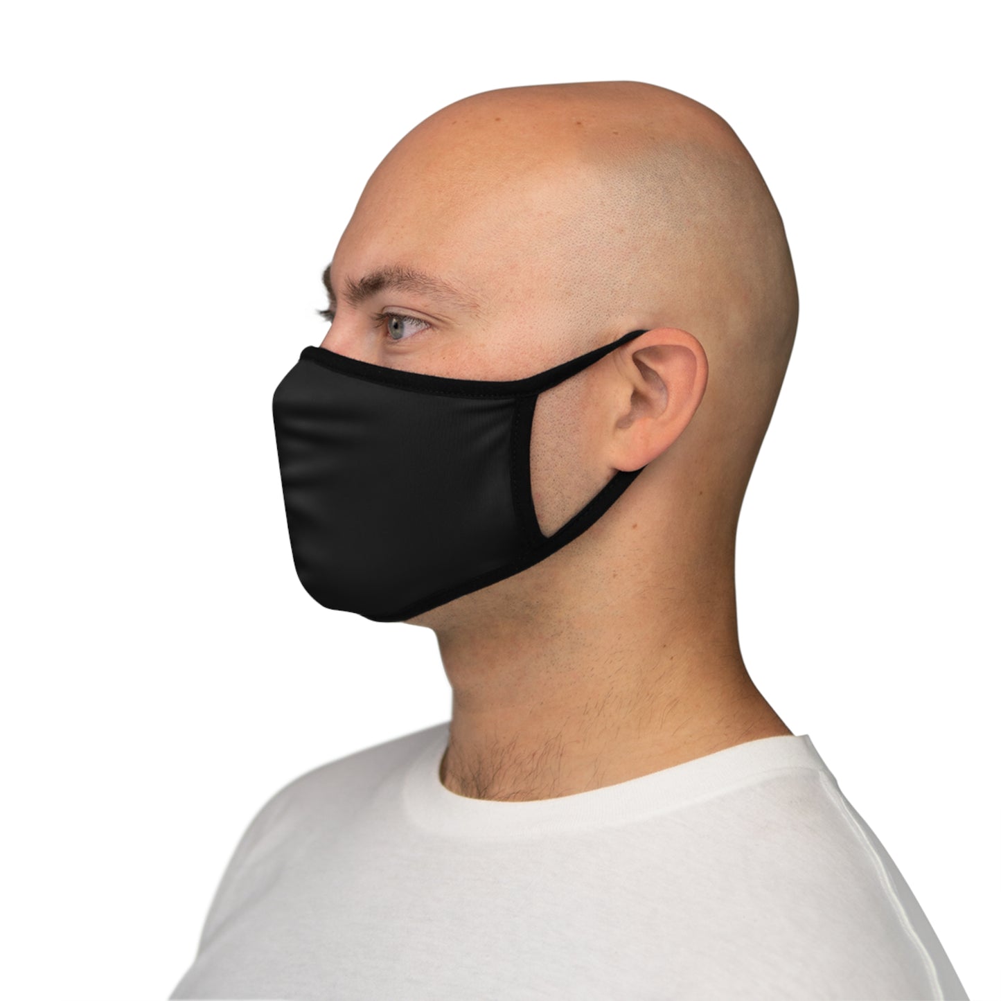 Black - Fitted Polyester Face Mask - Stay Low Key & Flex Occasionally