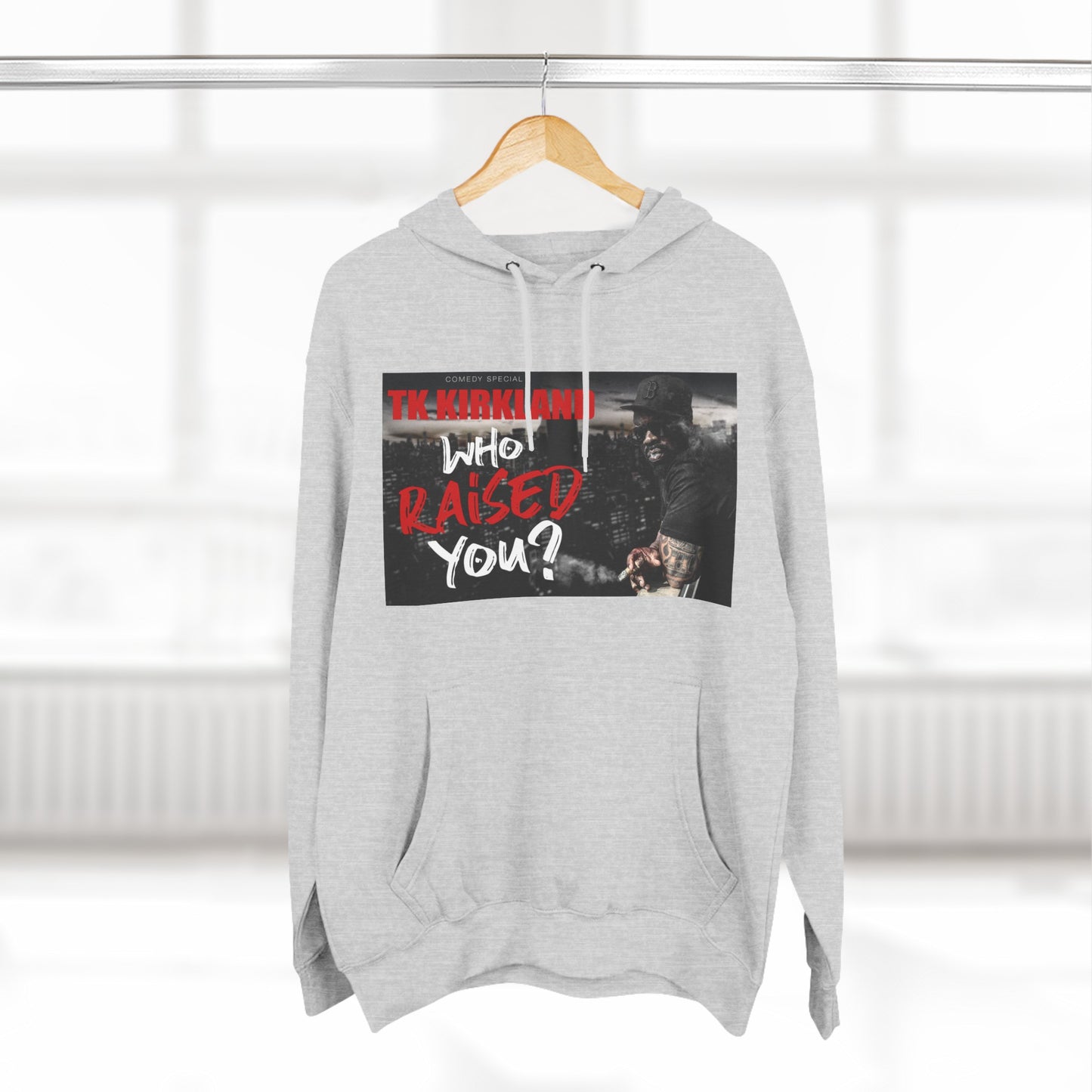 Who Raised You? Three-Panel Fleece Hoodie