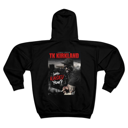 Black Backside - Who Raised You? Unisex Zip Hoodie (AOP)