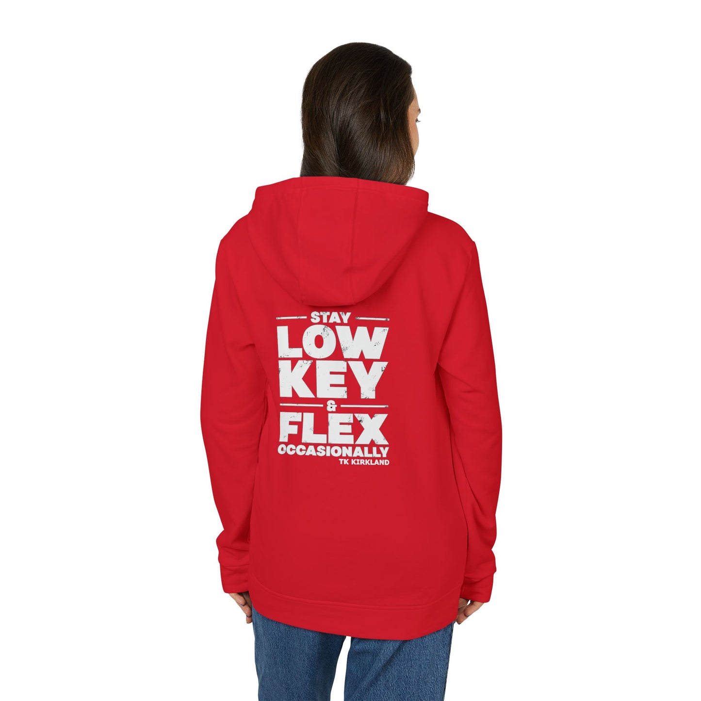 adidas® Unisex Fleece Hoodie - Stay Low Key & Flex Occassionally