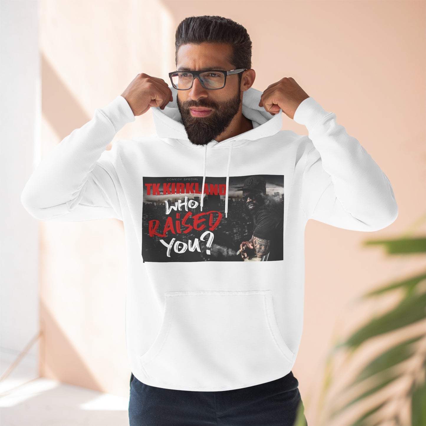 Who Raised You? Three-Panel Fleece Hoodie