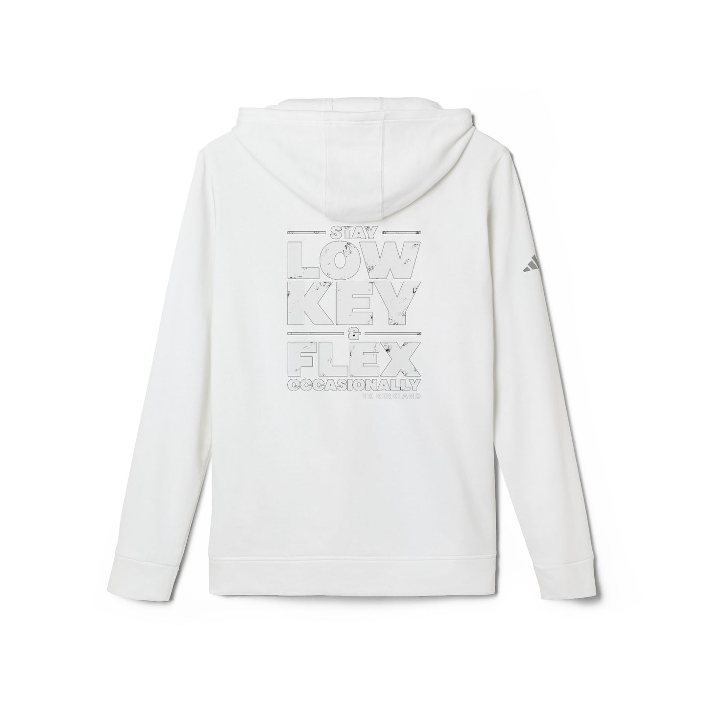 adidas® Unisex Fleece Hoodie - Stay Low Key & Flex Occassionally