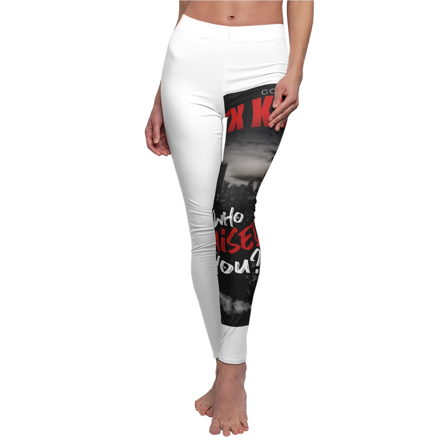 Who Raised You? Women's Cut & Sew Casual Leggings (AOP)