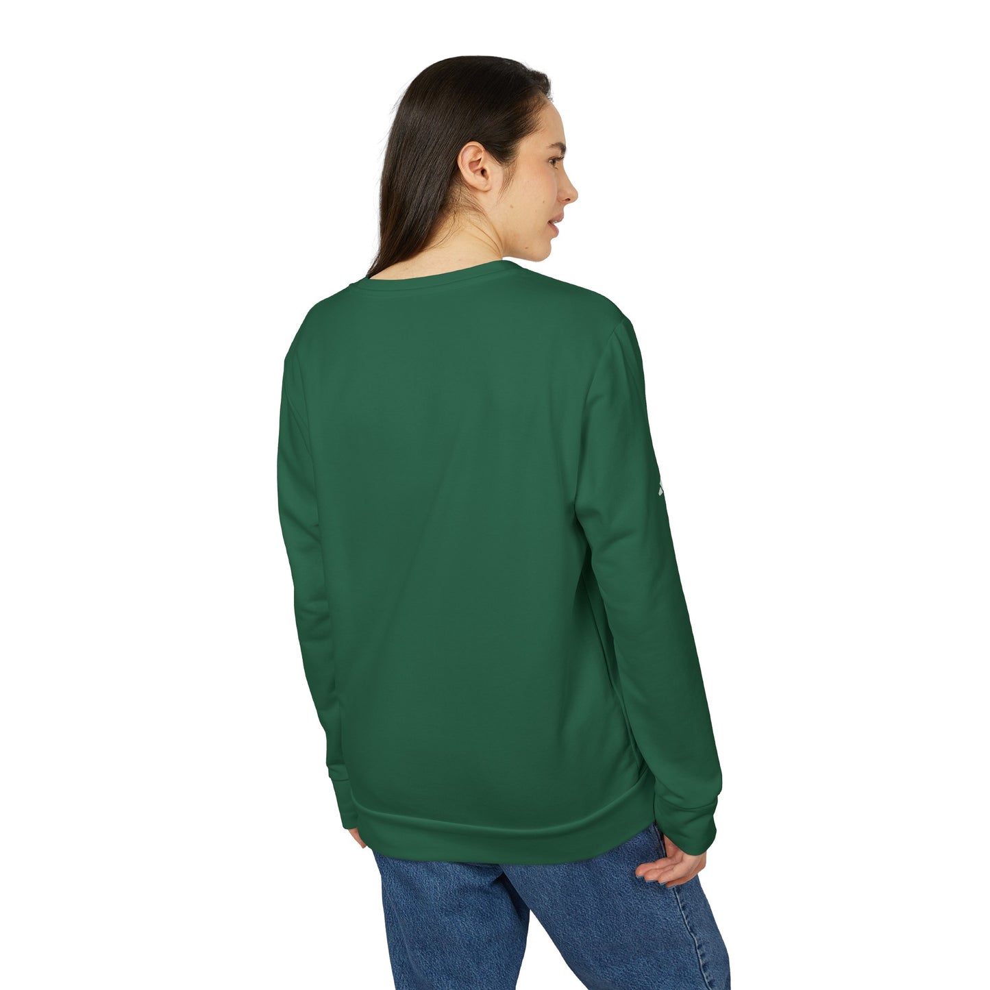 adidas® Unisex Fleece Crewneck Sweatshirt - Stay Low Key and Flex Occassionally